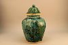 Antique Chinese Ming Style Glazed Covered Vase