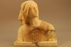 Antique Alabaster Bust of Jeanne D'Arc