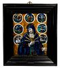 Limoges 'Mater Dolorosa' Painted Enamel Plaque