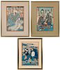 Kunisada and Kunisada II Woodblock Prints Assortment