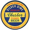 1942 Chester/Silver Dime Beer 4 1/4 inch coaster PA-CHEST-1