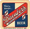 1934 Daeufer's Beer 4 1/4 inch coaster PA-DAEUF-2