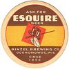 1936 Esquire Beer 4 1/4 inch coaster WI-BIN-3