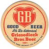 1953 GB Good Beer 3 3/4 inch coaster MO-GRI-32