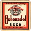 1935 Hohenadel Beer 4 1/4 inch coaster PA-HOH-4