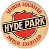 1936 Hyde Park Beer 4 1/4 inch coaster MO-HYD-3