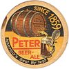 1933 Peter Beer/Ale 4 1/4 inch coaster NJ-PET-1