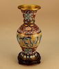 Vintage 'Jingfa' Cloisonne Butterfly Vase