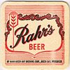 1958 Rahr's Beer 3 3/4 inch coaster WI-RAHRG-5
