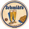 1936 Schmidt's Beer 4 1/4 inch coaster PA-SCHM-6