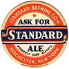 1947 Standard Ale 4 1/4 inch coaster NY-SBC-4