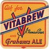 1937 Vitabrew Premium Beer and Graham's Ale 4 1/4 inch coaster NJ-BURT-5
