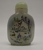 Antique Chinese Snuff Bottle w/ Jade Stopper