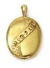 A cased Edwardian gold 'Mizpah' locket,