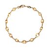 A gold hessonite garnet bracelet,