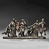 German School, Late 19th/Early 20th Century       Bronze Sculpture of a Bacchanal Procession