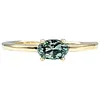 Beautiful Green Montana Sapphire Solitaire Ring