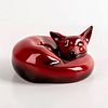 Royal Doulton Flambe Figurine, Fox Curled HN147D
