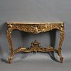 Louis XV-style Marble-top Giltwood Console Table