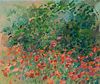 JULIÃN GRAU SANTOS (Canfranc, Huesca, 1937). 
"Field of poppies". 1993. 
Oil on canvas.