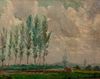 JUAN BAUTISTA PORCAR RIPOLLÃ‰S, (CastellÃ³n de la Plana, CastellÃ³n, 1889 - 1974). 
"Landscape. 
Oil on canvas adhered to board.
