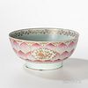 Large Chinese Export Porcelain Punch Bowl