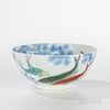 Small Porcelain Fish-decorated Punch Bowl