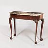 Important Chippendale Carved Mahogany Marble-top Slab Table