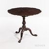 Chippendale Carved Mahogany Birdcage Tilt-top Table