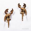 Pair of Carved Giltwood and Gesso Eagle Brackets