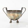 Small Gorham Isis Pattern Gold-washed Sterling Silver Presentation Bowl