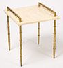 Modern Side Table with Travertine top