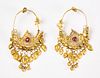 14kt Gold Iranian Pierced Stud Earrings
