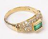 Vermeil Gold Ring with Green Emerald?