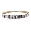 14k Gold Diamond Sapphire Bangle Bracelet