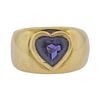 Certified 2.00ct Heart Sapphire 18k Gold Ring
