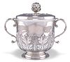 A FINE EDWARDIAN SILVER PORRINGER AND COVER, by C S Harris & Sons Ltd, Lond