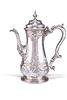 A GEORGE II SILVER COFFEE POT, by Thomas Whipham & Charles Wright, London 1