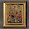 Russian Icon Depicting Four Patron Saints