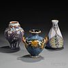 Three Royal Doulton Nouveau/Deco Design Stoneware Vases