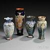 Four Royal Doulton Stoneware Vases