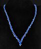 Gorgeous Roman Glass Bead Necklace w/ Cobalt Hues