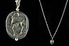 Sassanian Stone Intaglio Bead w/ Ibex on Necklace