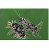 EMILIANO GIRONELLA PARRA, Saltamontes, from the series Insectos, Signed, Woodcut and gold leaf serigraph, 30.5 x 46" (77.5 x 117 cm) | EMILIANO GIRONE