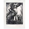 DAVID ALFARO SIQUEIROS, América Latina, Signed and dated 1945, Lithography E/E, 11.6 x 8.6" (29.5 x 22 cm) | DAVID ALFARO SIQUEIROS, América Latina, F