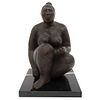 JORGE LUIS CUEVAS, Untitled, Signed and dated 83, Bronze sculpture I / X on marble base, 11.8 x 7.8 x 8.8" (30 x 20 x 22.5 cm) total size | JORGE LUIS