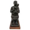 FIDENCIO CASTILLO, Untitled, Signed, Bronze sculpture on wooden base, 12.4 x 4.9 x 6.6" (31.5 x 12.5 x 17 cm) total size with base | FIDENCIO CASTILLO