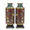 Important Pair of Cloisonne Vases 