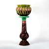 Antique Majolica Jardiniere with Pedestal Stand