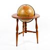 Vintage Replogle Stereo Relief World Globe In Wood Stand